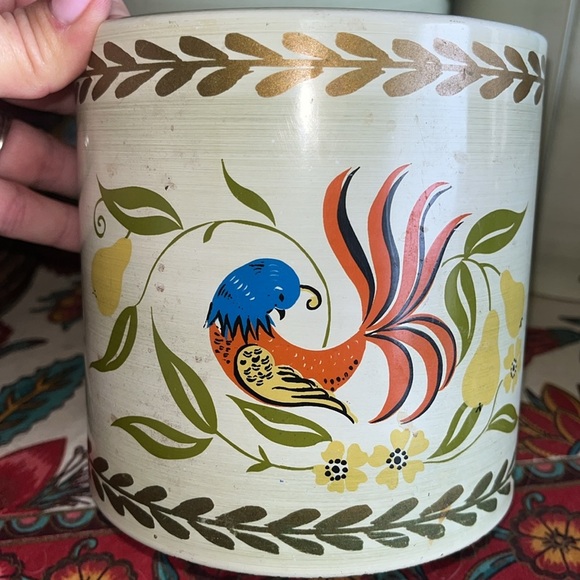 Ransburg Vintage metal canister set with wooden lids - Picture 11 of 12